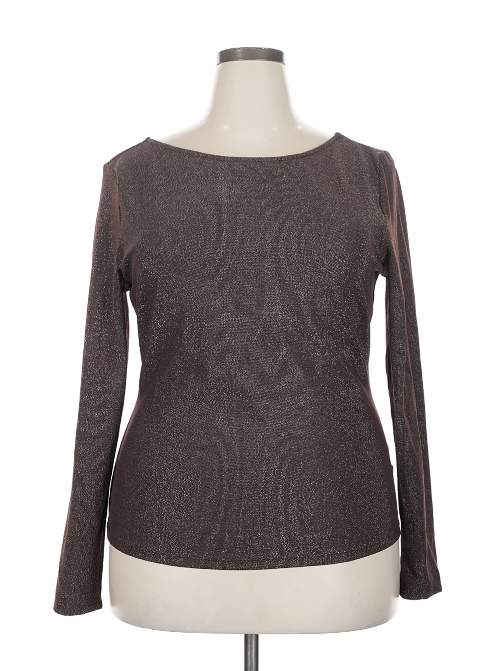 New York & Company Metallic  Long Sleeve Top. Open back detail